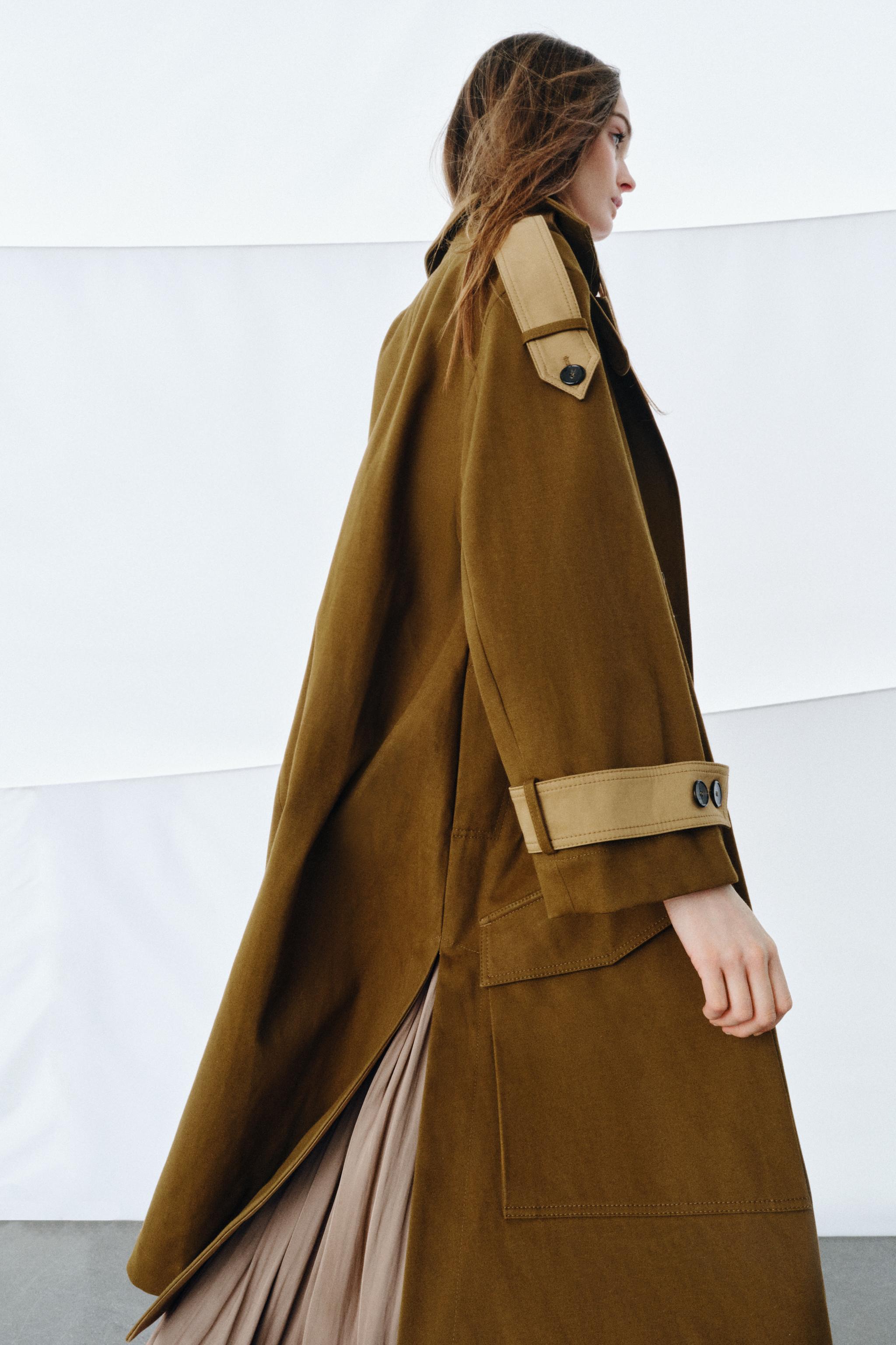 ZW COLLECTION COMBINED LONG TRENCH COAT